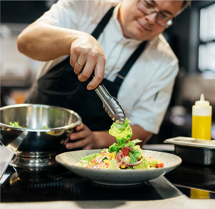 Chef preparing food